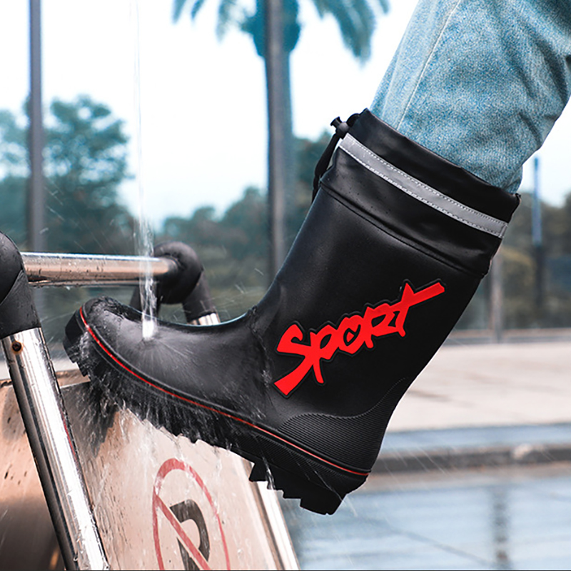 Outdoor Adventure Shoes - Sepatu bot hujan setengah betis pria,
