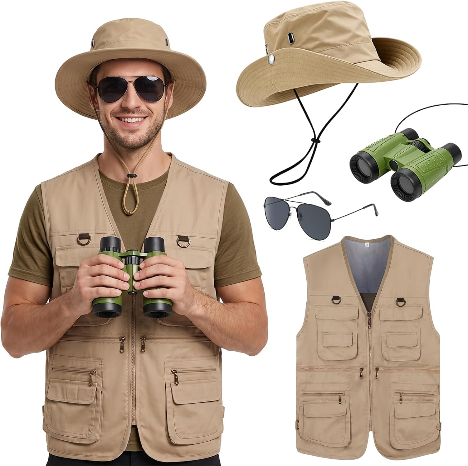 Zoo Outdoor Adventure Set - 4 Pcs Set Kostum Safari Pria