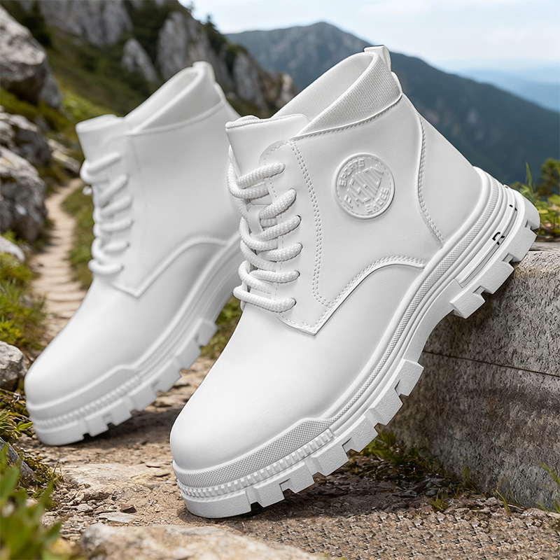 Sepatu Bot Tempur Kulit Putih  - Outdoor Adventure Shoes ulasan dan harga