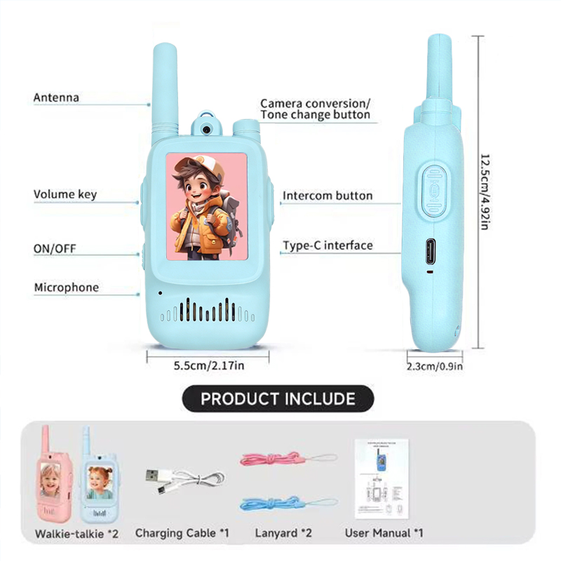 2pcs Walkie Talkie Video Anak- - Outdoor Adventure Toys For Kids ulasan dan harga